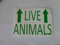 Aufkleber Live Animals für Transportbox Skudo 1-7
