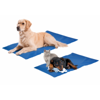 Hunde-Kühlkissen-Fresk- L: 90 cm B: 50 cm L blau